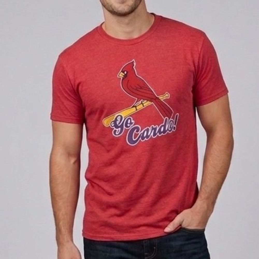 Gildan Mens St Louis Cardinals T-Shirt Red Heather Autographed Signed Rare